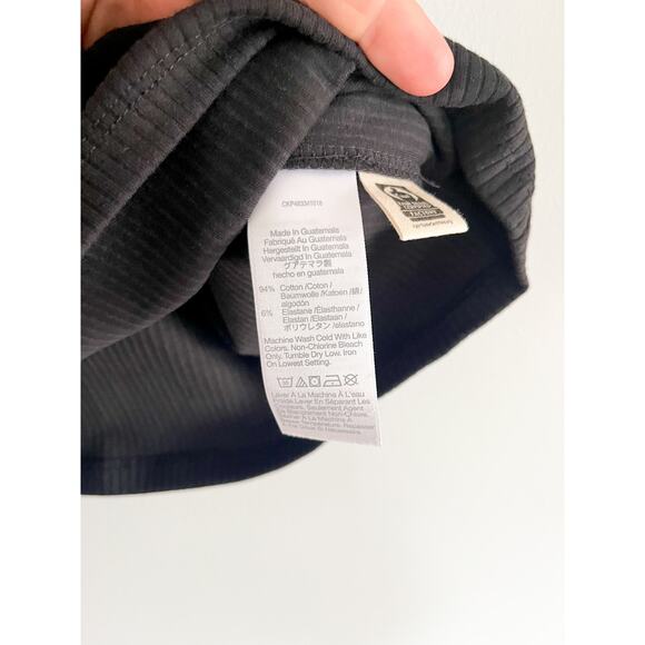 Madewell | NWT | Highneck Tank in Sleekhold in True Black | Sz S - Picture 6 of 8